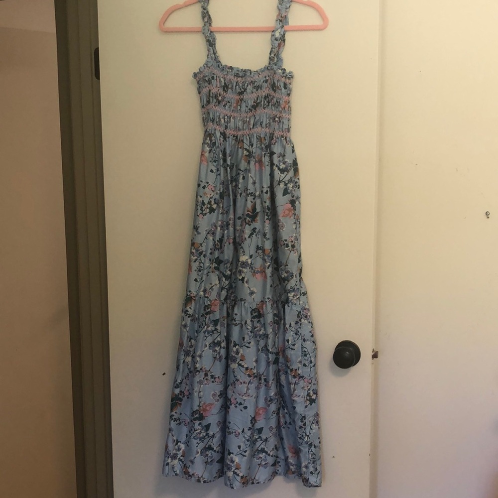 Ophelia Roe Cotton Floral Midi Dress